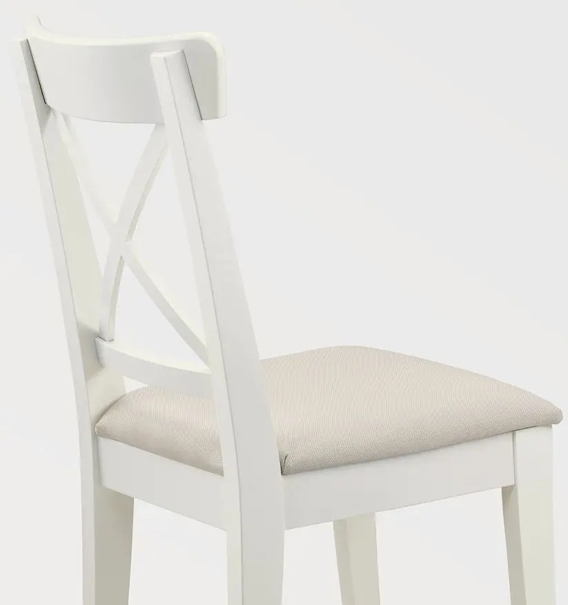 Set masa scaune Ikea Idanas/Ingolf/Hallarp 1+1 (Alb/Bej) - 5