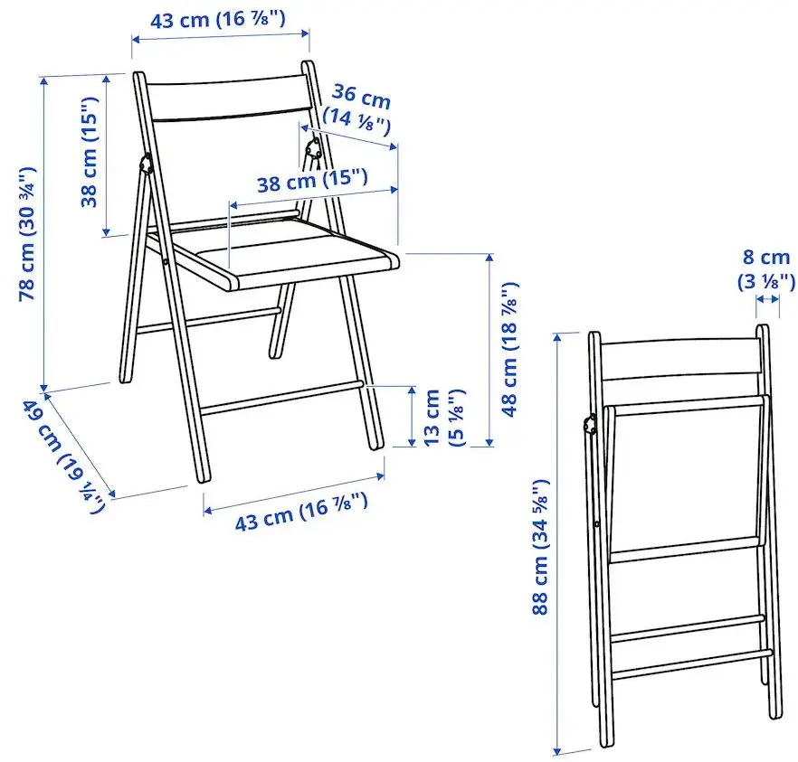Set masa scaune Ikea Idanas/Terje Alb/Knisa Gri (1+1) - 10