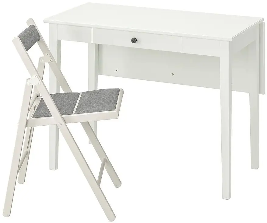 Set masa scaune Ikea Idanas/Terje Alb/Knisa Gri (1+1)