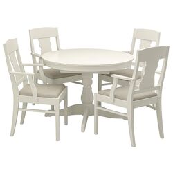 Set masa scaune Ikea Ingatorp 110x155 Alb (1+4) Thumb