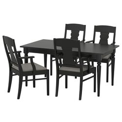 Set masa scaune Ikea Ingatorp 155cm Negru (1+4) Thumb