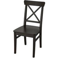 Set masa scaune Ikea Ingatorp/Ingolf 110/155cm 1+4 (Negru/Negru-maro) Thumb