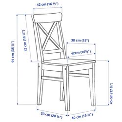 Set masa scaune Ikea Ingatorp/Ingolf 110/155cm 1+4 (Negru/Negru-maro) Thumb