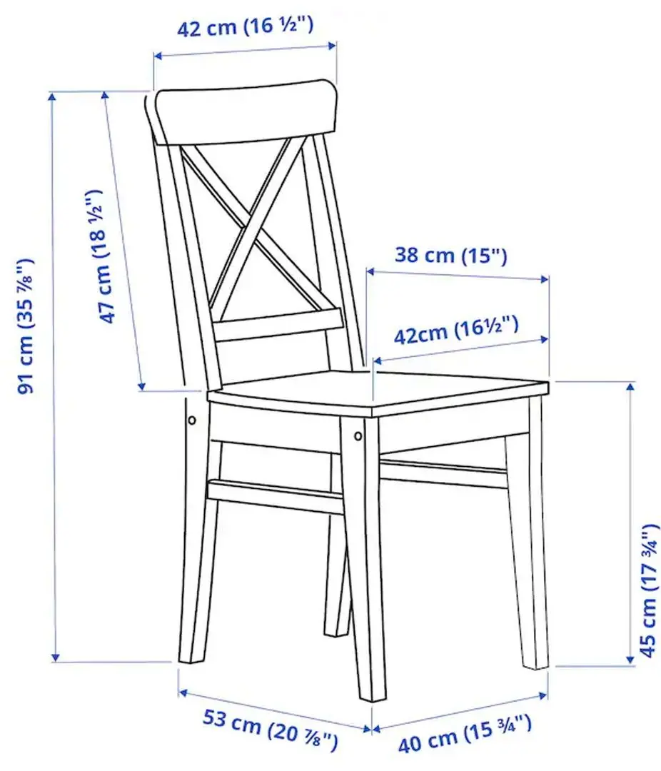 Set masa scaune Ikea Ingatorp/Ingolf 110/155cm 1+4 (Negru/Negru-maro) - 7