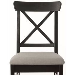 Обеденный набор Ikea Ingatorp/Ingolf/Nolhaga 110/155см 1+6 (Черный/Серо-бежевый) Thumb