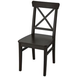 Set masa scaune Ikea Ingatorp/Ingolf 155x215x87 Negru/Sporda Gri Inchis (1+6) Thumb