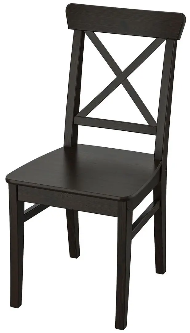 Set masa scaune Ikea Ingatorp/Ingolf 155x215x87 Negru/Sporda Gri Inchis (1+6) - 10