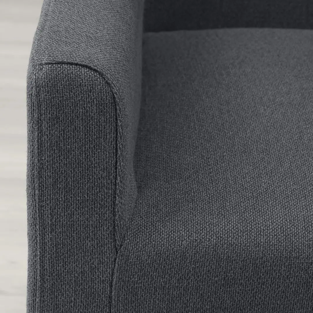 Set masa scaune Ikea Ingatorp/Ingolf 155x215x87 Negru/Sporda Gri Inchis (1+6) - 6