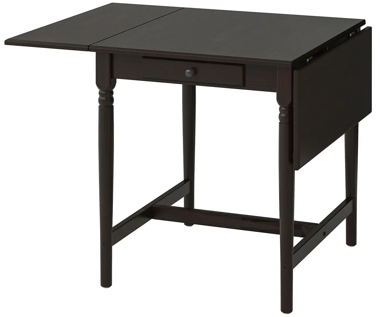 Set masa scaune Ikea Ingatorp/Ingolf 65x123x78 Negru-maro/Alb (1+2)