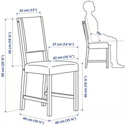 Обеденный набор Ikea Ingatorp/Stefan/Knisa 155/215см 1+4 (Черный/Серо-бежевый) Thumb