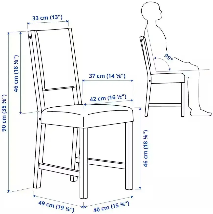 Обеденный набор Ikea Ingatorp/Stefan/Knisa 155/215см 1+4 (Черный/Серо-бежевый)