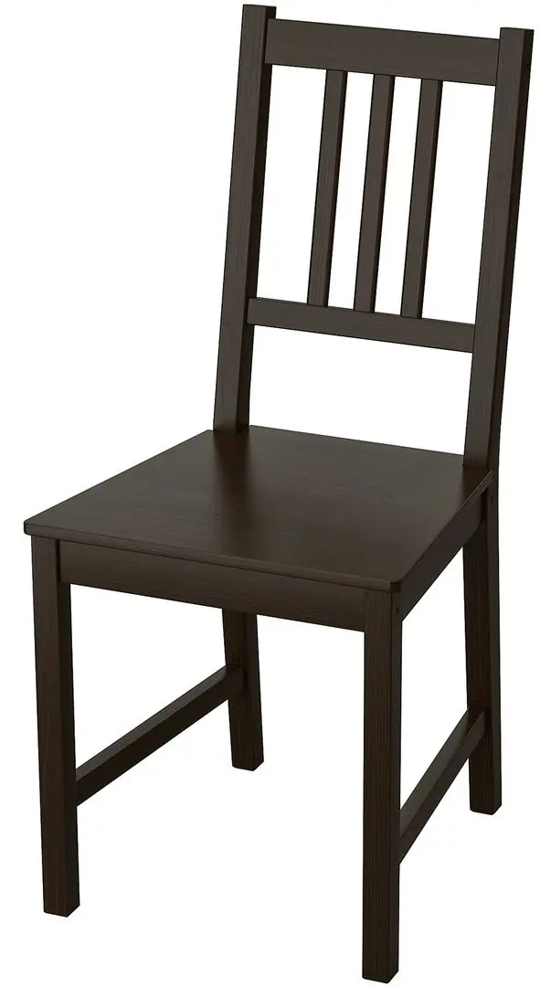 Set masa scaune Ikea Ingatorp/Stefan 65x123x78 Negru-maro (1+2) - 3