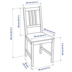 Set masa scaune Ikea Ingatorp/Stefan 65x123x78 Negru-maro (1+2) Thumb
