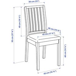 Set masa scaune Ikea Laneberg/Ekedalen 130/190x80cm 1+4 (Alb/Gri) Thumb