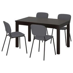 Set masa scaune Ikea Laneberg/Karljan 130x190x80 Maro/Gri-inchis (1+4) Thumb