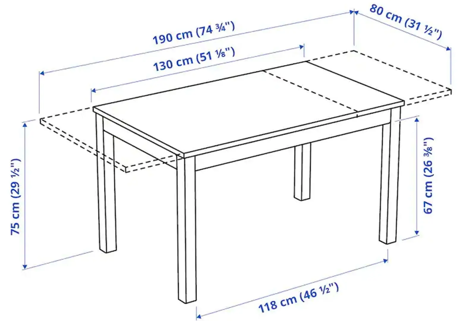 Set masa scaune Ikea Laneberg/Karljan 130x190x80 Maro/Gri-inchis (1+4) - 6