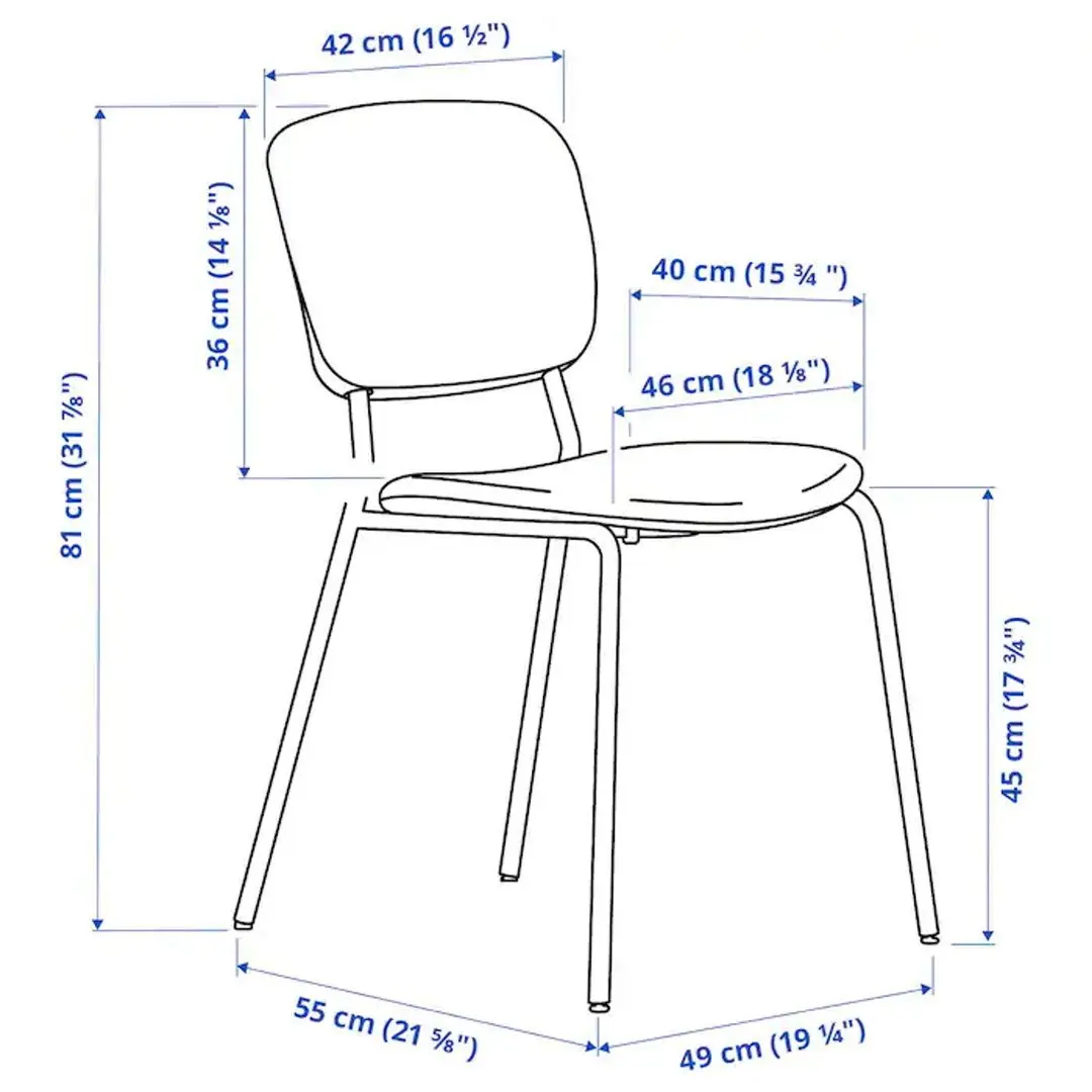 Set masa scaune Ikea Laneberg/Karljan 130x190x80 Maro/Gri-inchis (1+4) - 7