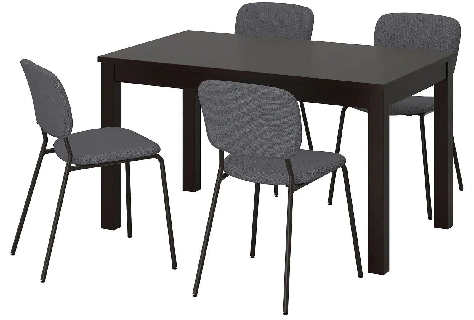 Set masa scaune Ikea Laneberg/Karljan 130x190x80 Maro/Gri-inchis (1+4)