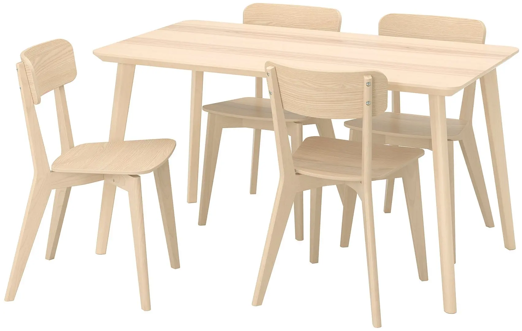 Set de sufragerie Ikea Lisabo 140x78cm 1+4 (Furnir frasin)