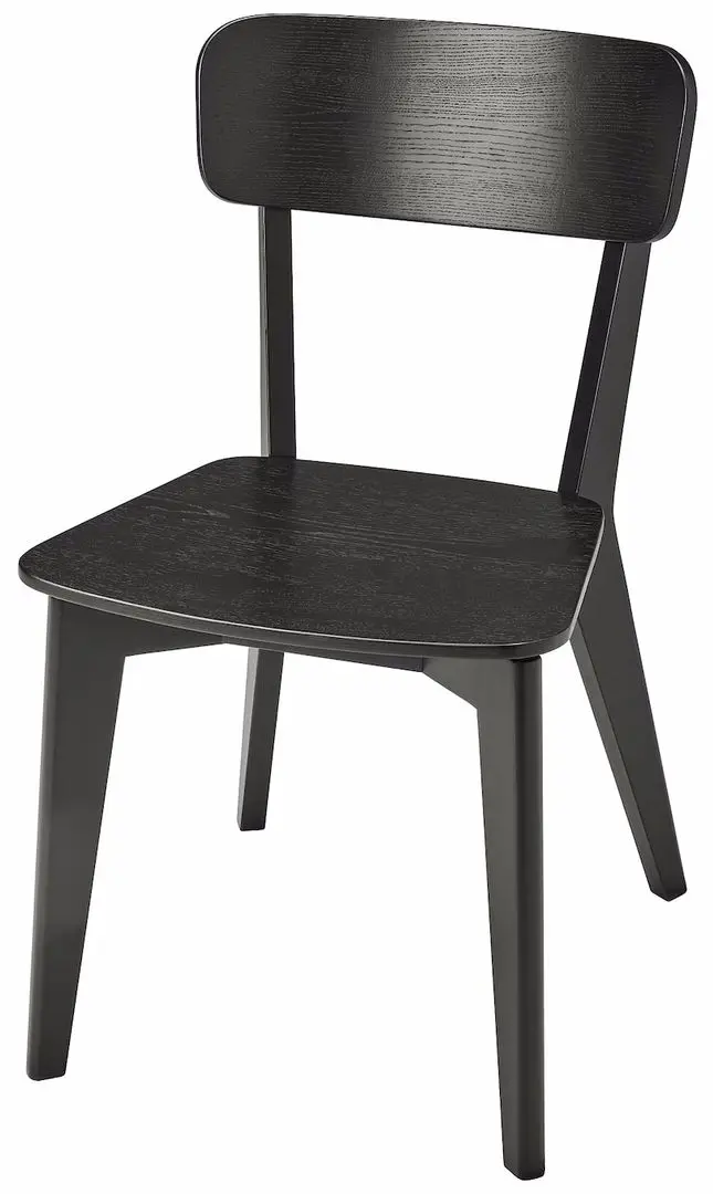 Обеденный набор Ikea Lisabo 140x78см 1+4 (Ясеневый шпон/Черный)