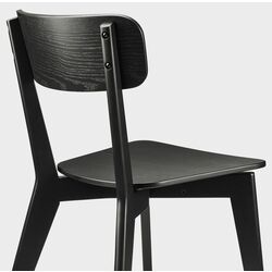 Обеденный набор Ikea Lisabo 140x78см 1+4 (Ясеневый шпон/Черный) Thumb