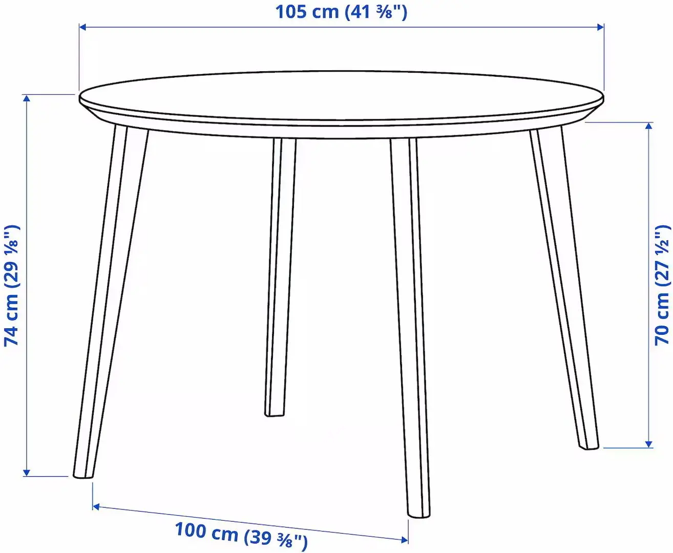Set masa scaune Ikea Lisabo/Alvsta 105cm 1+4 (Negru/Ratan) - 9