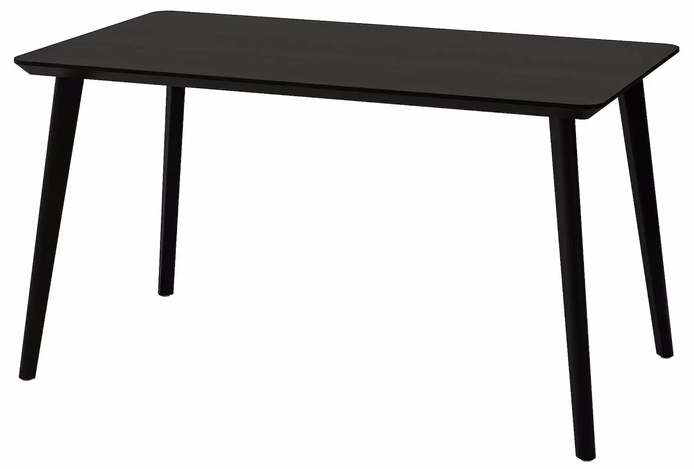 Set de sufragerie Ikea Lisabo/Alvsta 140x78cm 1+4 (Negru/Ratan)