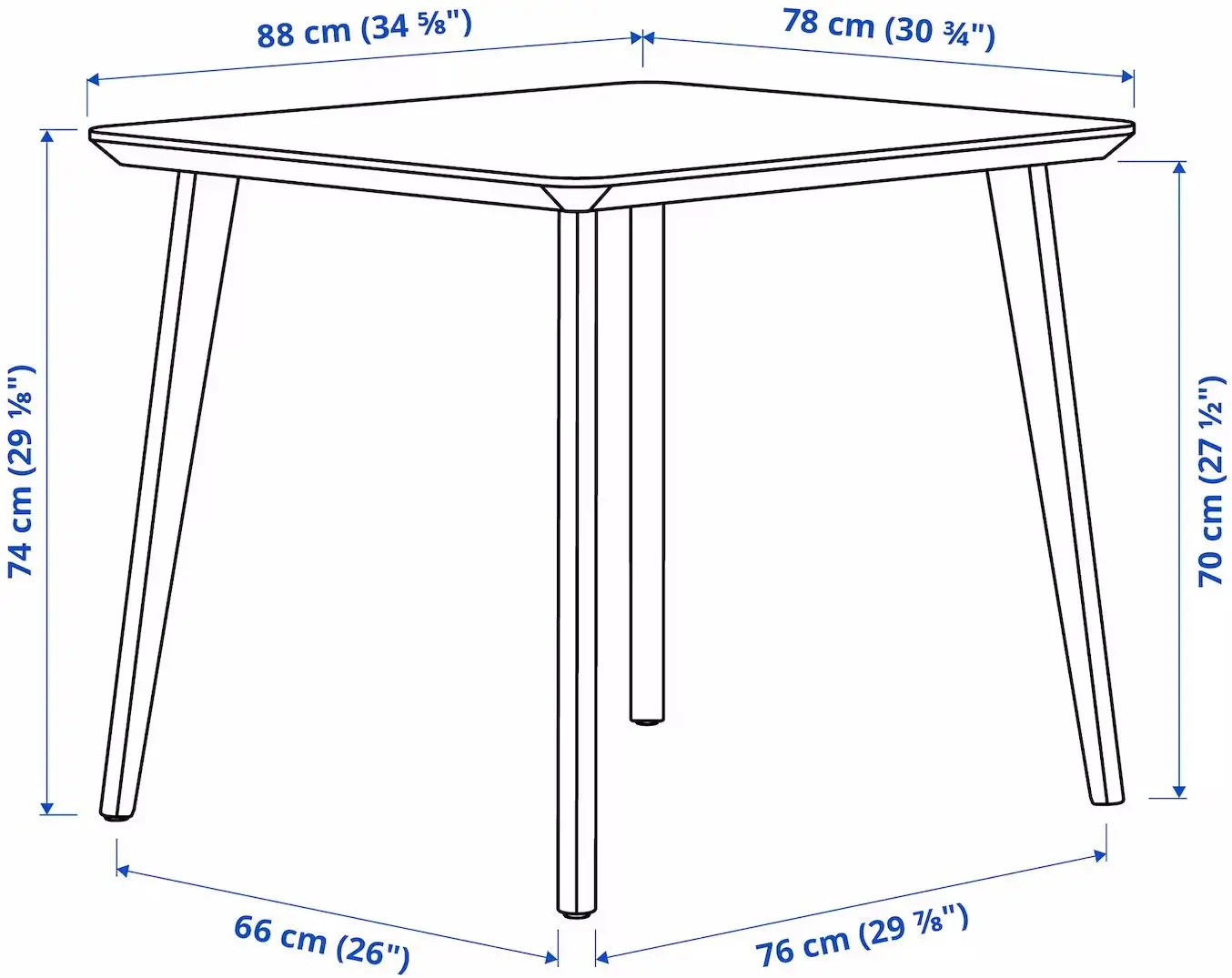 Set masa scaune Ikea Lisabo/Alvsta 88x78cm 1+2 (Furnir frasin/Ratan/Alb) - 8