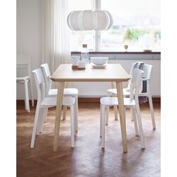 Set de sufragerie Ikea Lisabo/Janinge 140x78cm Furnir Frasin/Alb (1+4) Thumb