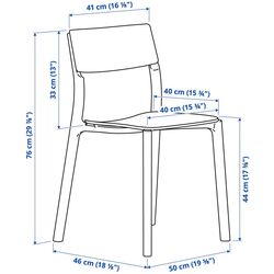 Set de sufragerie Ikea Lisabo/Janinge 140x78cm Furnir Frasin/Alb (1+4) Thumb