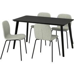 Set masa scaune Ikea Lisabo/Karlpetter/Gunnared 140x78cm 1+4 (Negru/Verde deschis) Thumb
