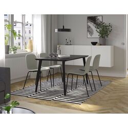 Set masa scaune Ikea Lisabo/Karlpetter/Gunnared 140x78cm 1+4 (Negru/Verde deschis)