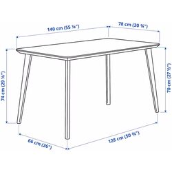 Set masa scaune Ikea Lisabo/Karlpetter/Gunnared 140x78cm 1+4 (Negru/Verde deschis) Thumb