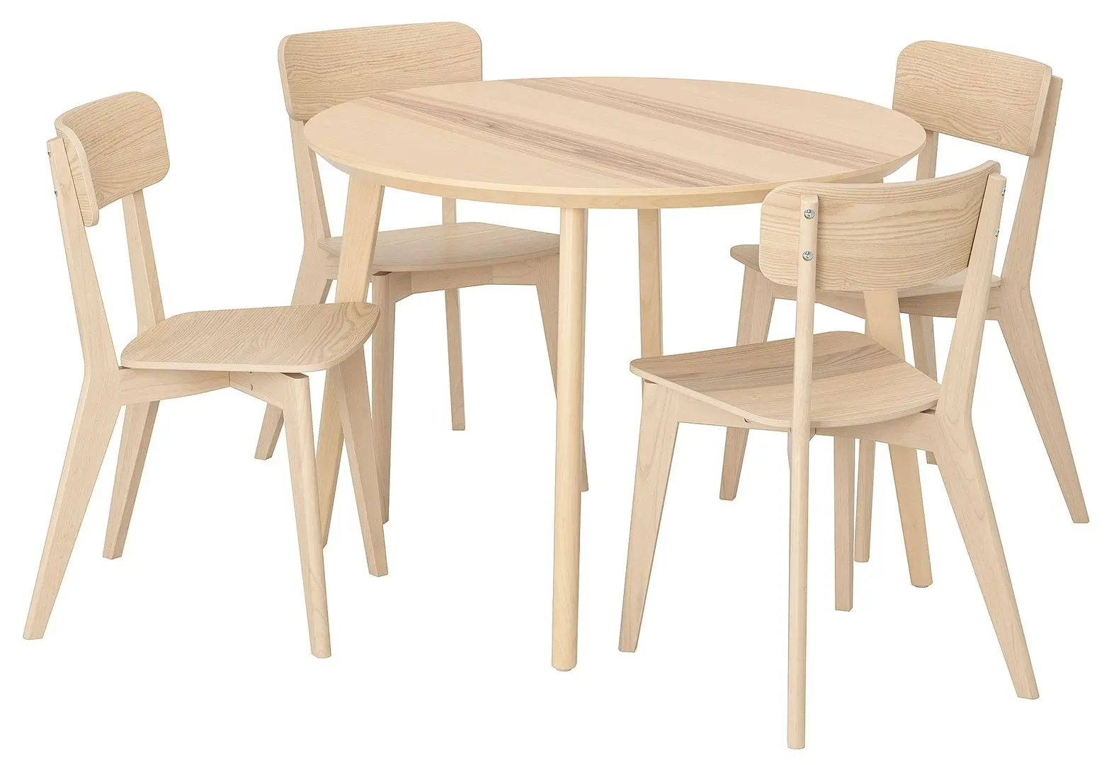 Set de sufragerie Ikea Lisabo 105cm 1+4 (Furnir frasin)