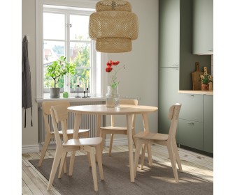 Set de sufragerie Ikea Lisabo 105cm 1+4 (Furnir frasin)