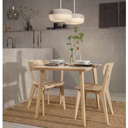 Set de sufragerie Ikea Lisabo 88cm 1+2 (Furnir frasin)