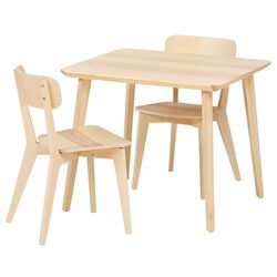 Set de sufragerie Ikea Lisabo 88cm 1+2 (Furnir frasin) Thumb
