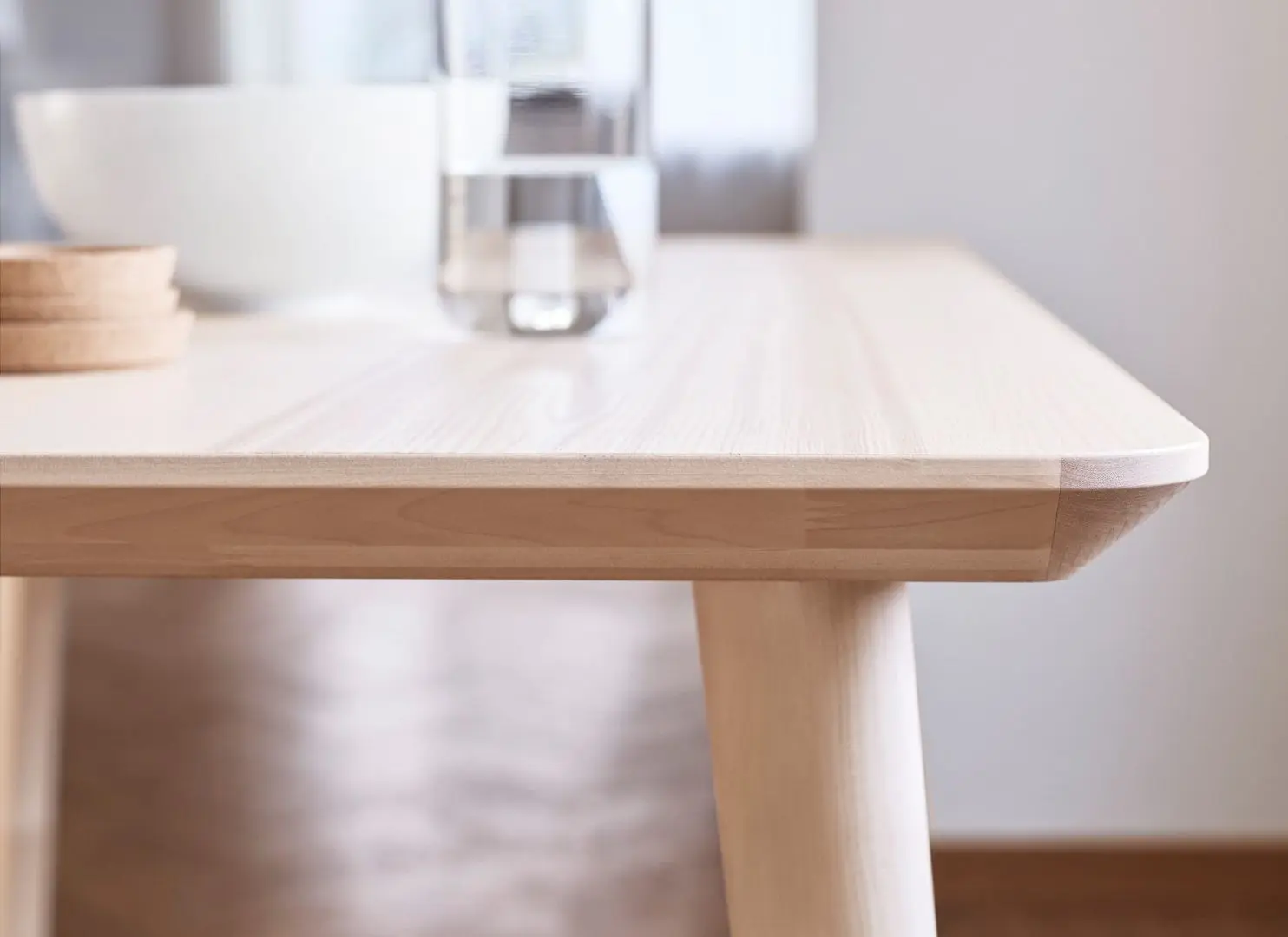 Set de sufragerie Ikea Lisabo 88cm 1+2 (Furnir frasin)