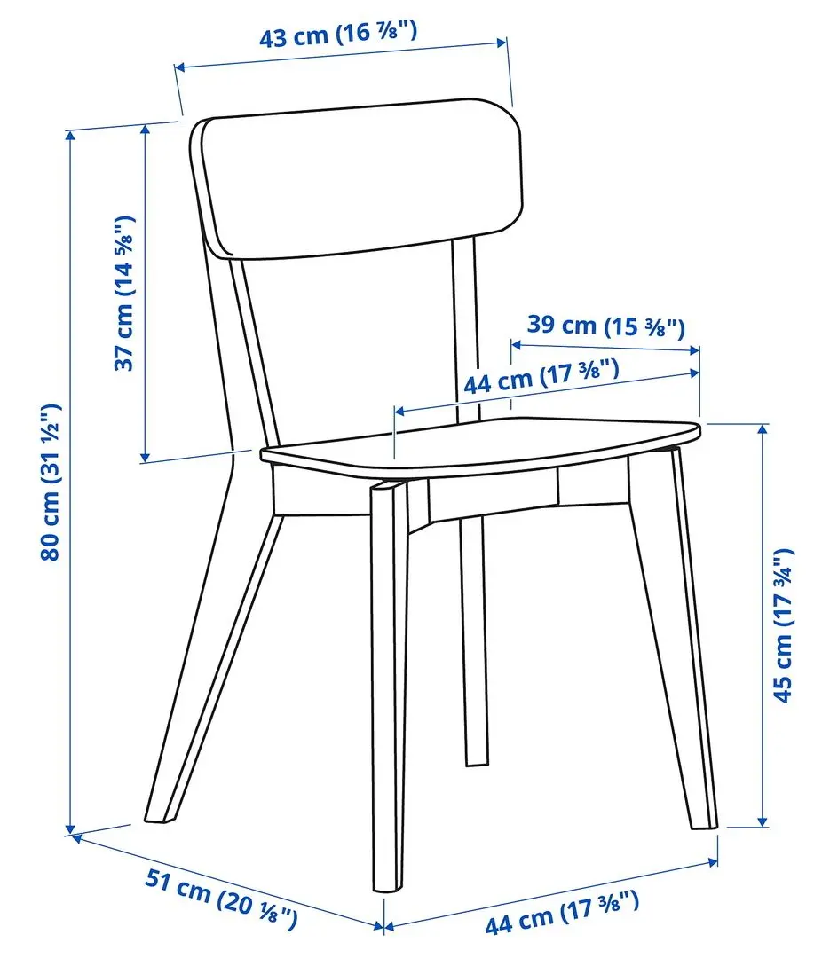 Set de sufragerie Ikea Lisabo 88cm 1+2 (Furnir frasin)
