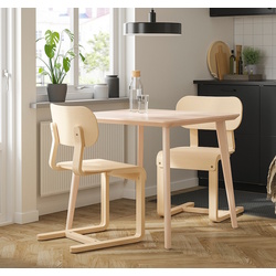 Set masa scaune Ikea Lisabo/Lyckan 88x78 1+2 (Frasin/Mesteacan)