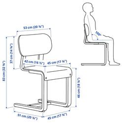 Обеденный набор Ikea Lisabo/Lyckan 88x78 1+2 (Ясень/Берёза) Thumb