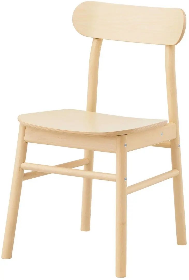 Set masa scaune Ikea Lisabo/Ronninge 140x78cm 1+4 (Furnir frasin/Mesteacan)