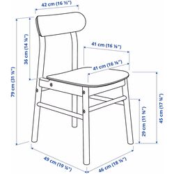 Set masa scaune Ikea Lisabo/Ronninge 88x78cm 1+2 (Furnir frasin/Verde) Thumb