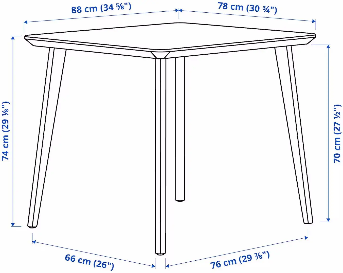 Set masa scaune Ikea Lisabo/Ronninge 88x78cm 1+2 (Furnir frasin/Verde)