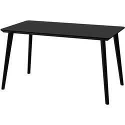 Обеденный набор Ikea Lisabo/Salno/Gransel 140x78см 1+4 (Черный/Ротанг/Натуральный) Thumb