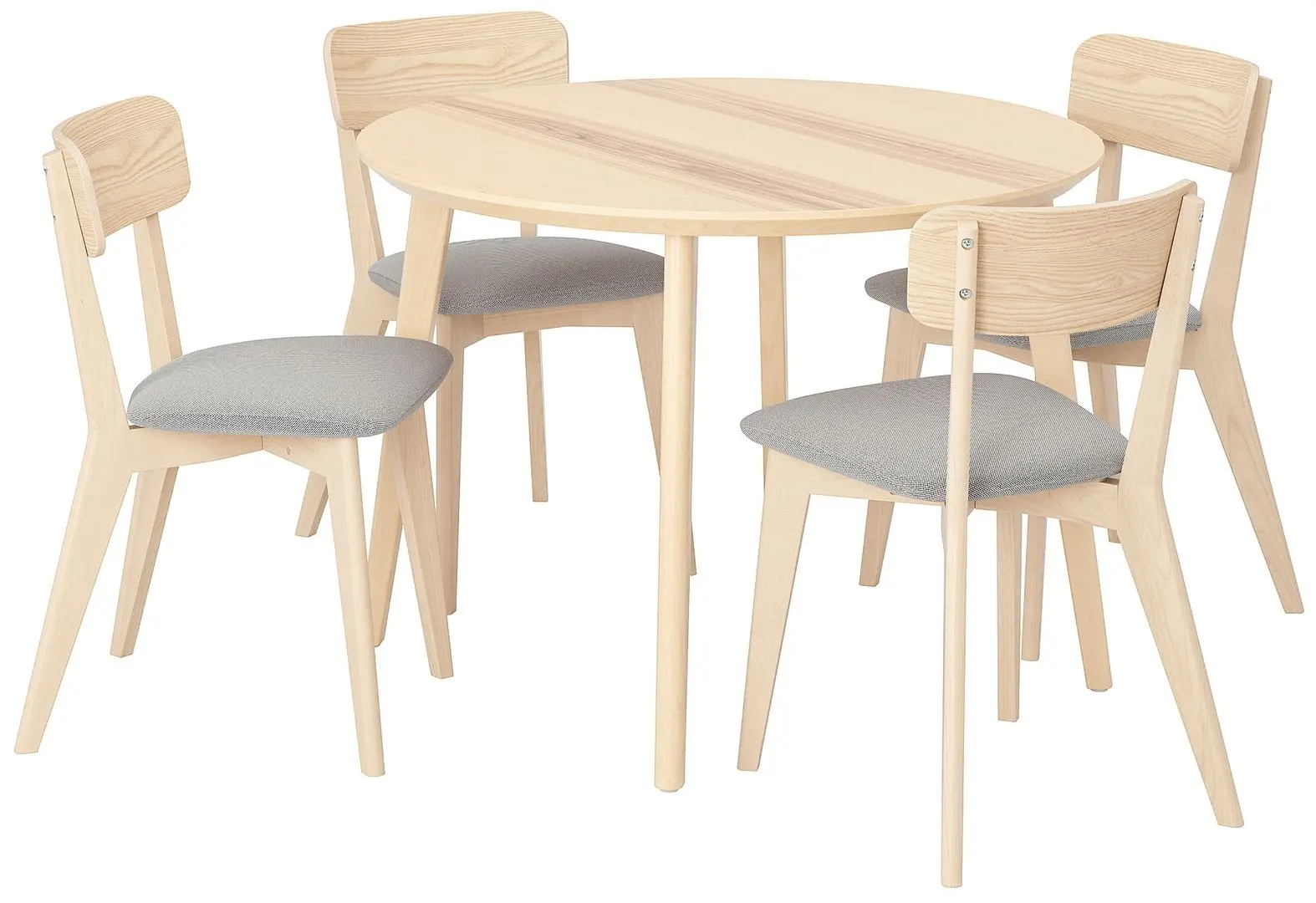 Set de sufragerie Ikea Lisabo/Tallmyra 105cm 1+4 (Frasin/Gri)