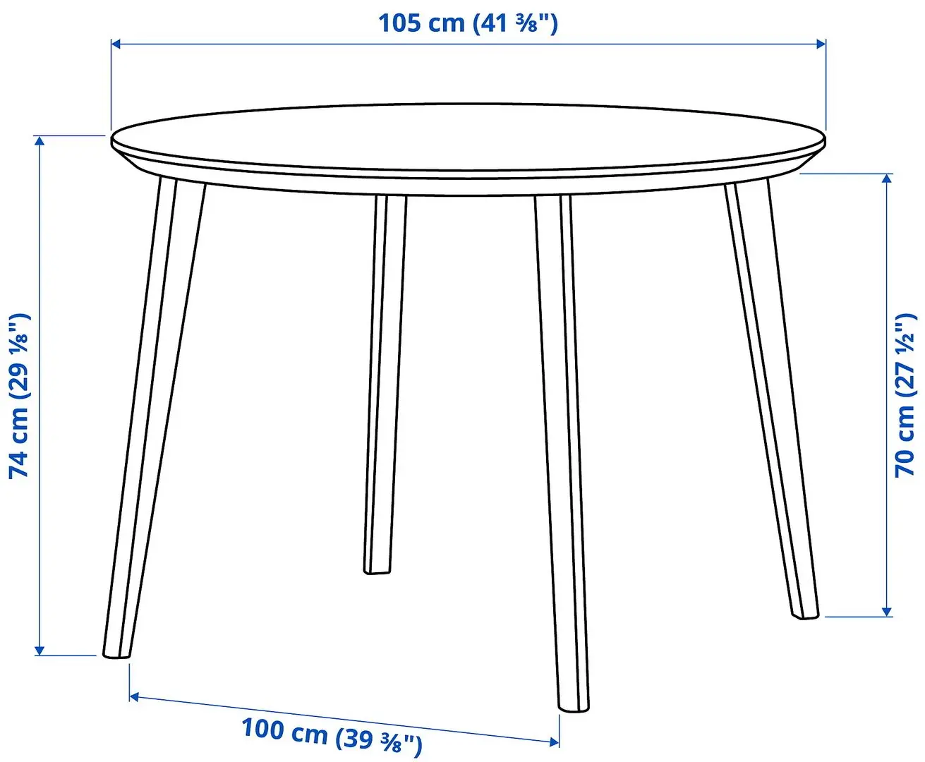 Set de sufragerie Ikea Lisabo/Tallmyra 105cm 1+4 (Frasin/Gri)