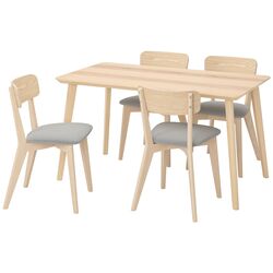 Set de sufragerie Ikea Lisabo/Tallmyra 140x78cm 1+4 (Frasin/Gri) Thumb