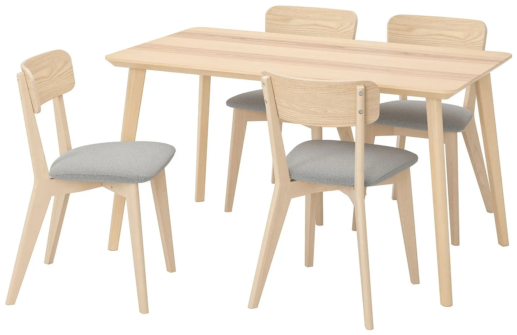 Set de sufragerie Ikea Lisabo/Tallmyra 140x78cm 1+4 (Frasin/Gri)