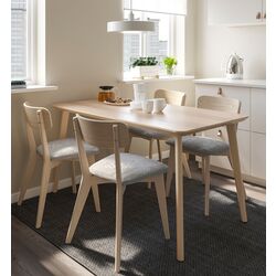 Set de sufragerie Ikea Lisabo/Tallmyra 140x78cm 1+4 (Frasin/Gri)